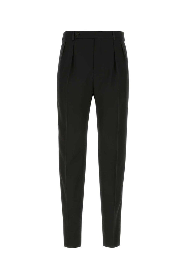 Saint Laurent Button Detailed Straight Leg Trousers - Men - Piano Luigi