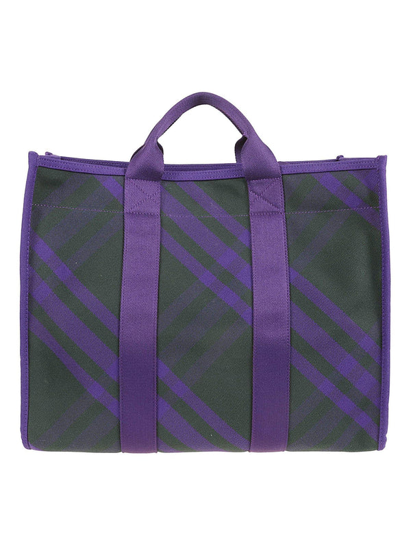 Burberry Canvas Check Tote - Men - Piano Luigi