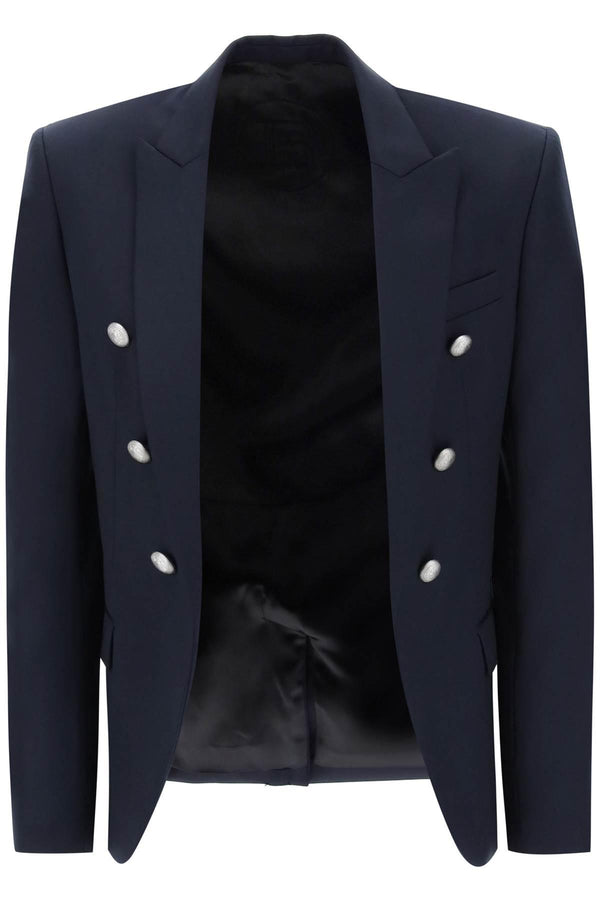 Balmain Blue Wool Jacket - Men - Piano Luigi