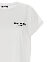 Balmain Flocked Logo T-shirt - Women - Piano Luigi