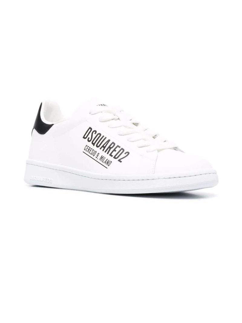 Dsquared2 White Calf Leather Sneakers - Men