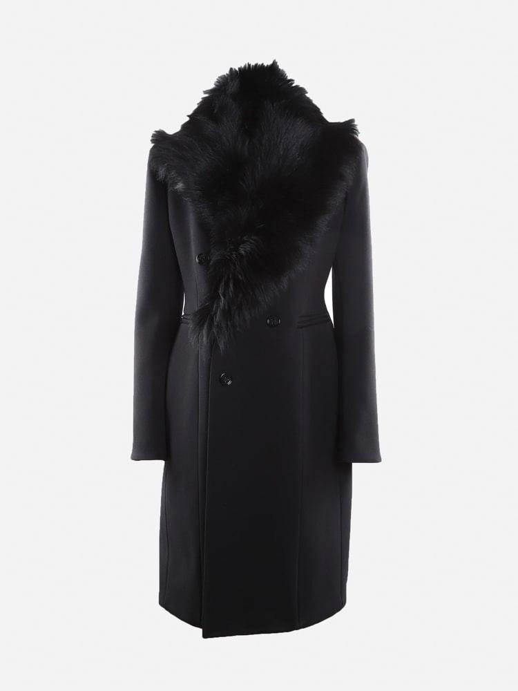 Bottega Veneta Wool Coat With Shearling Inserts - Women - Piano Luigi