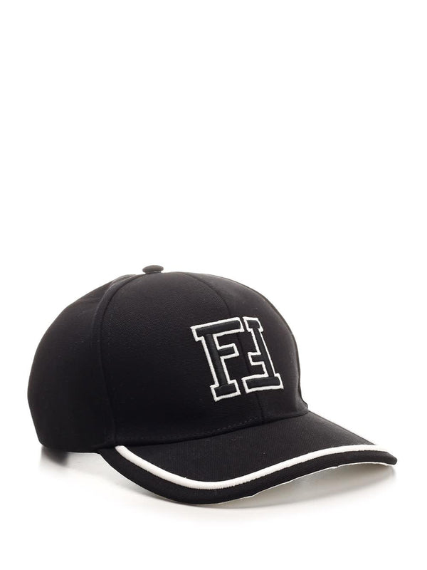 Fendi Black Canvas Baseball Cap - Men - Piano Luigi