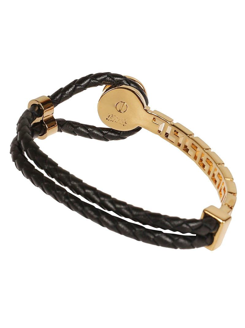 Versace Medusa Logo Detail Woven Bracelet - Men - Piano Luigi