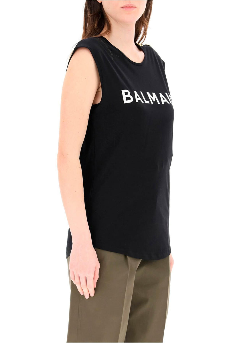 Balmain Cotton Tank Top - Women - Piano Luigi