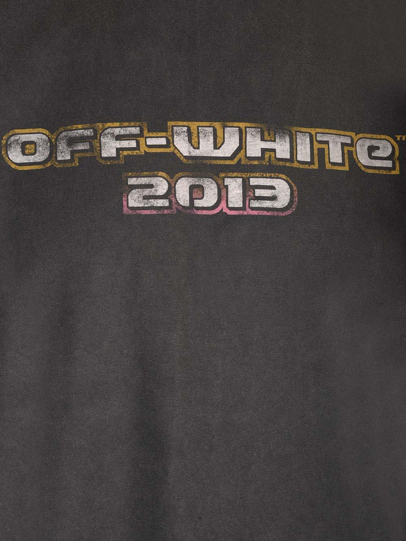 Off-White T-shirt With Logo And Print - Men - Piano Luigi