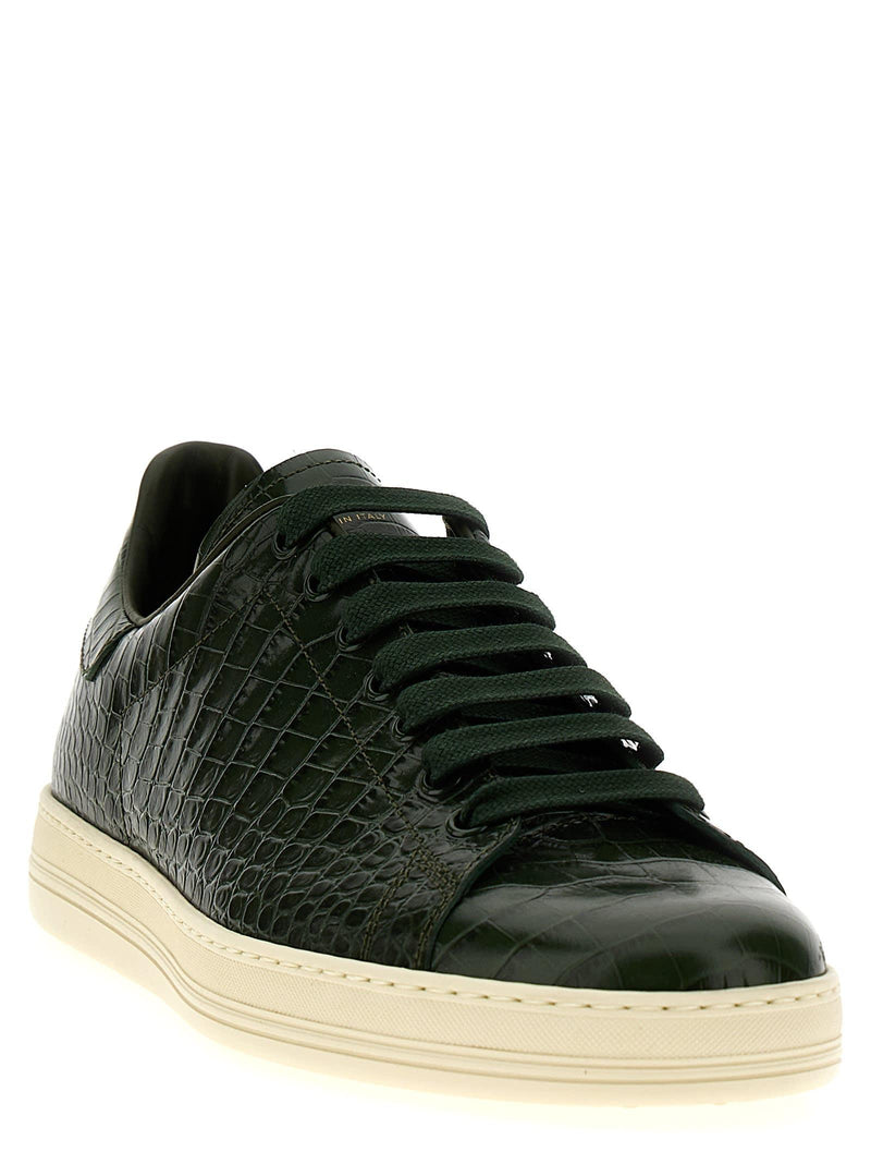 Tom Ford Croc Print Sneakers - Men - Piano Luigi