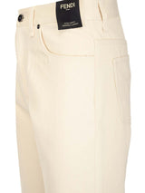 Fendi White 5-pocket Trousers - Men - Piano Luigi