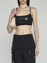 Fendi Logo Jersey Bra Top - Women - Piano Luigi