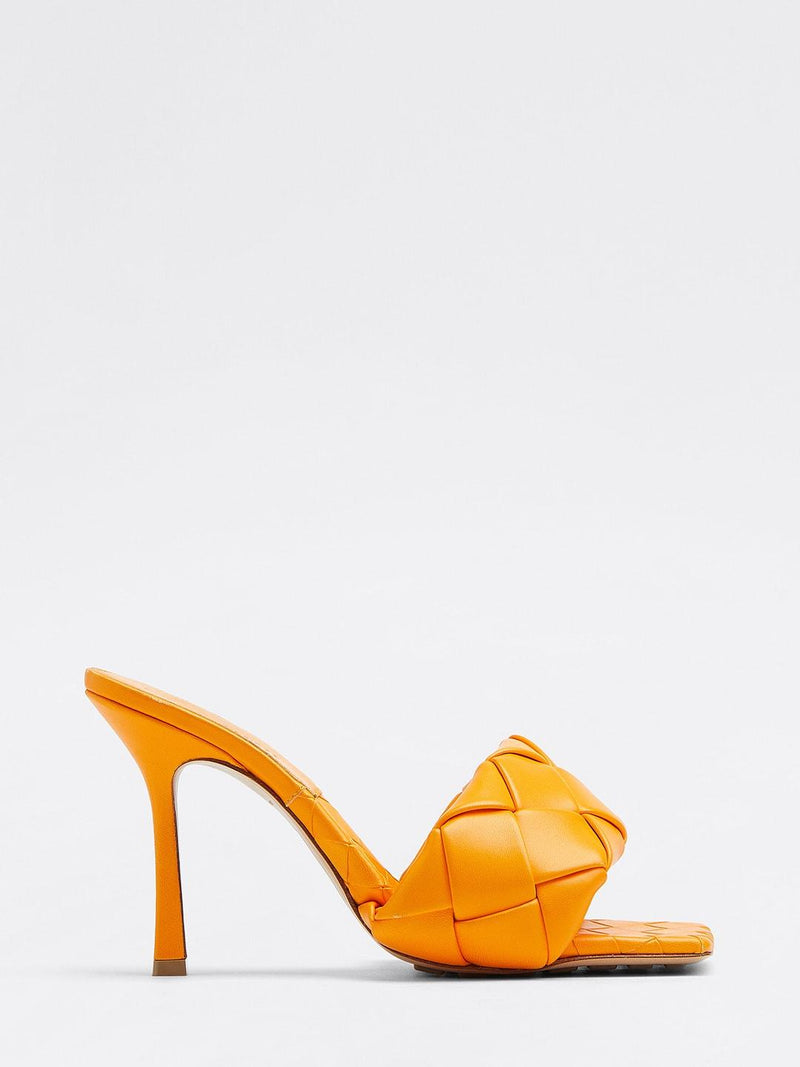 Bottega Veneta Lido Tangerine Sandals - Women - Piano Luigi