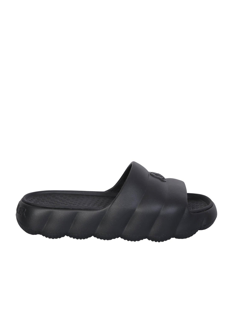 Moncler Lilo Black Quilted Slides - Men - Piano Luigi