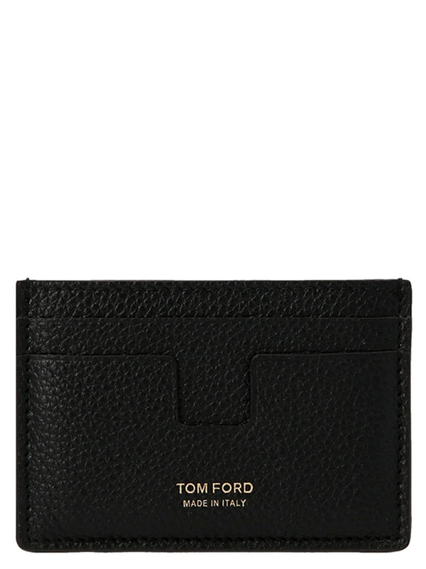 Tom Ford Logo Leather Card Holder - Men - Piano Luigi