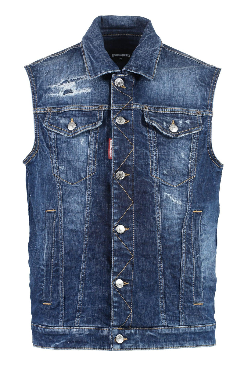 Dsquared2 Dan Denim Vest - Men - Piano Luigi