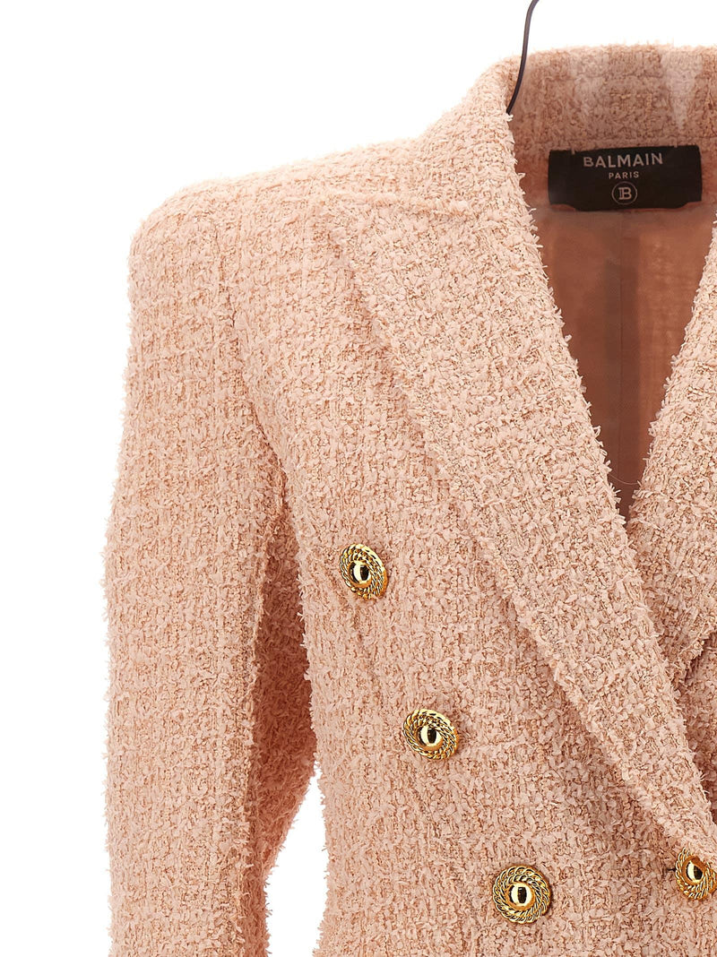 Balmain Tweed Double-breasted Blazer - Women - Piano Luigi