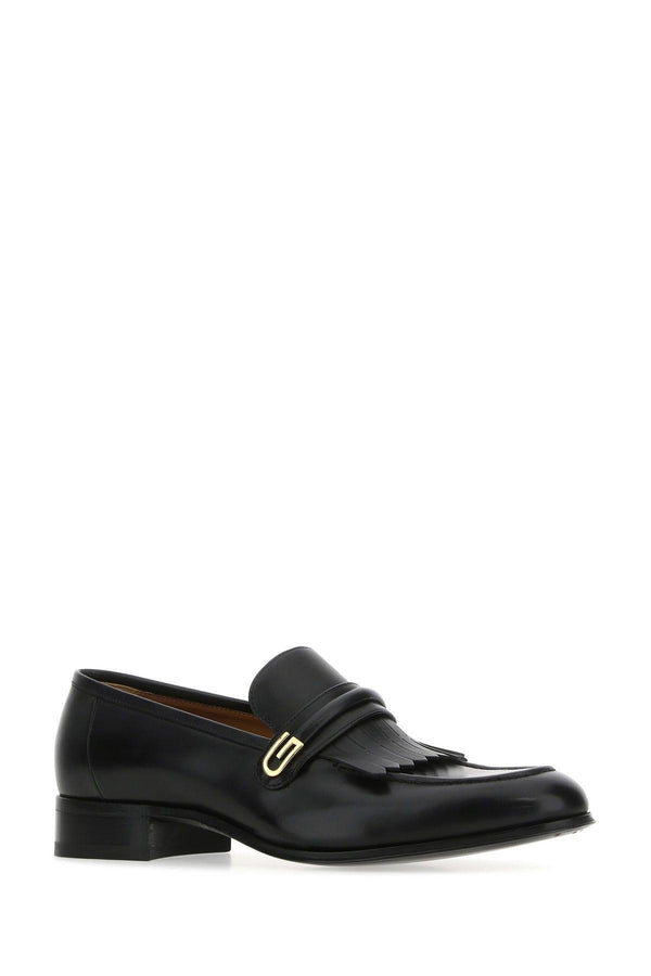 Gucci Black Leather Loafers - Men - Piano Luigi