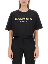 Balmain Logo Print T-shirt - Women - Piano Luigi