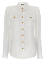 Balmain Logo Button Shirt - Women - Piano Luigi