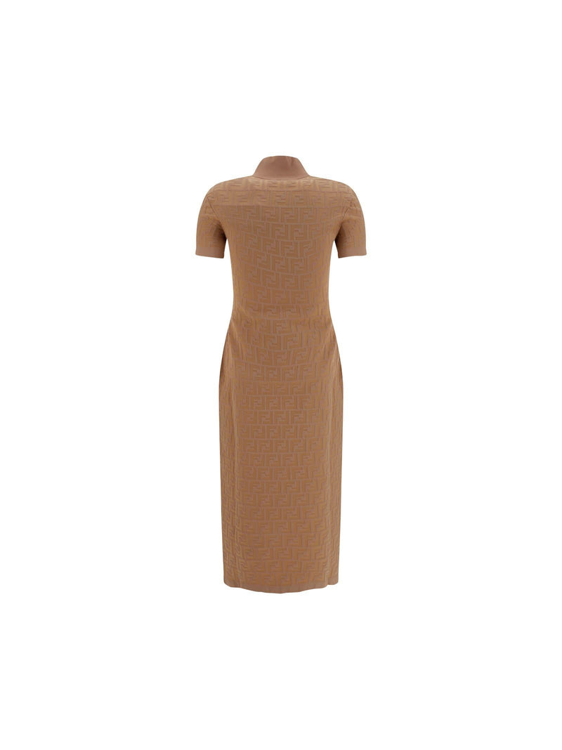 Fendi Beige ff Midi Dress - Women - Piano Luigi