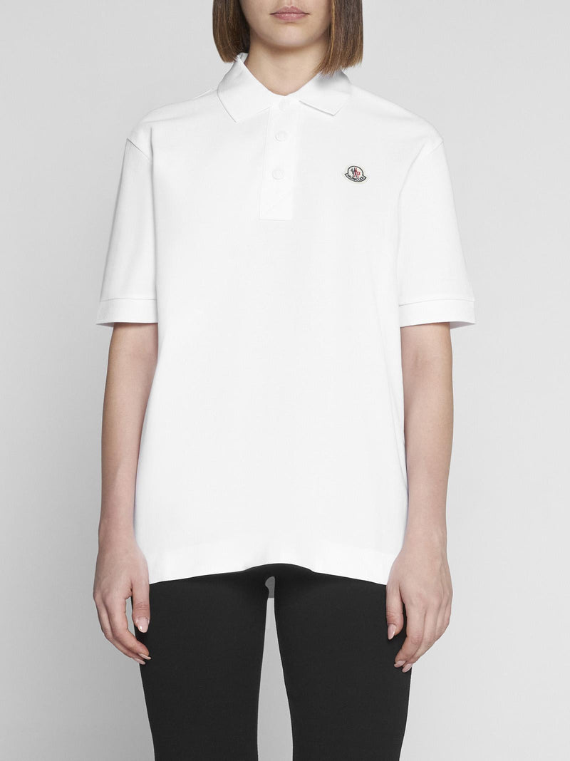 Moncler Logo-patch Cotton Polo Shirt - Women - Piano Luigi