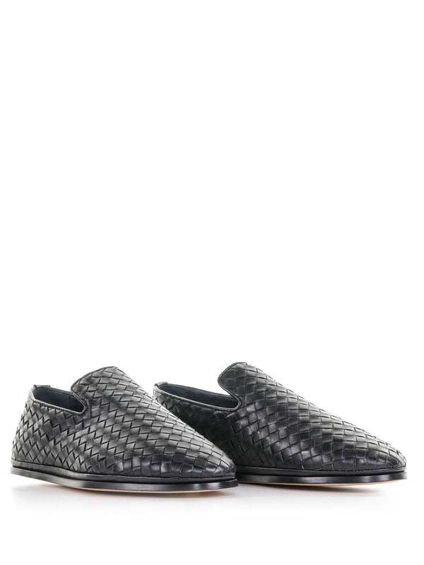 Bottega Veneta Leather Slipper With Woven Pattern - Men - Piano Luigi