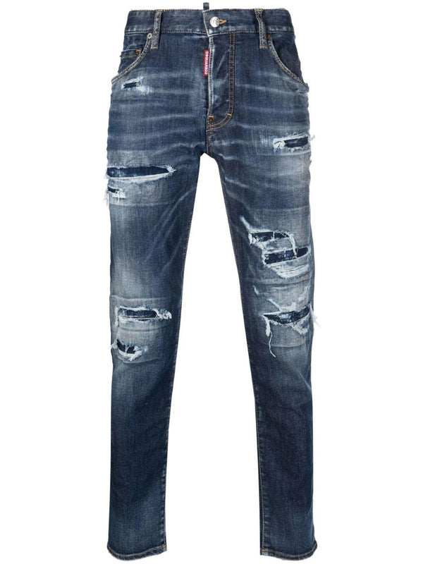 Dsquared2 Indigo Blue Stretch-cotton Denim Jeans - Men - Piano Luigi