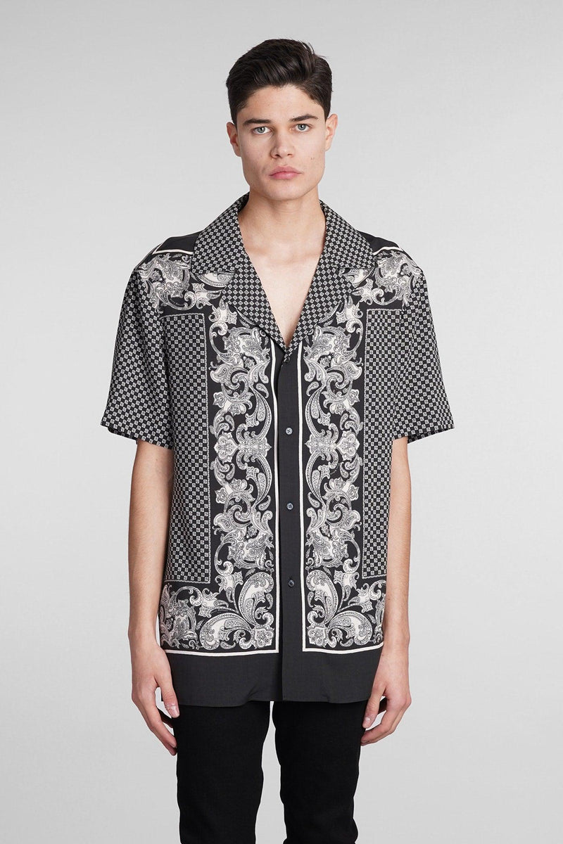 Balmain Shirt In Black Viscose - Men - Piano Luigi