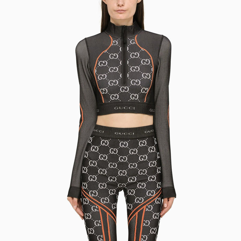 Gucci Gg Jacquard Jersey Top - Women - Piano Luigi