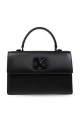 Off-White Jitney 1.4 Hand Bag In Black Leather - Women - Piano Luigi