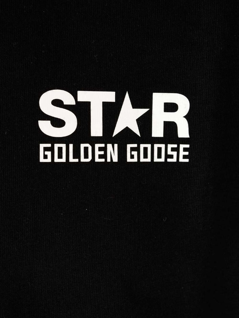 Golden Goose Black T-shirt With Logo - Men - Piano Luigi