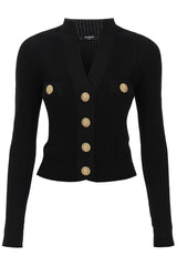 Balmain Cardigan With Logoed Buttons - Women - Piano Luigi