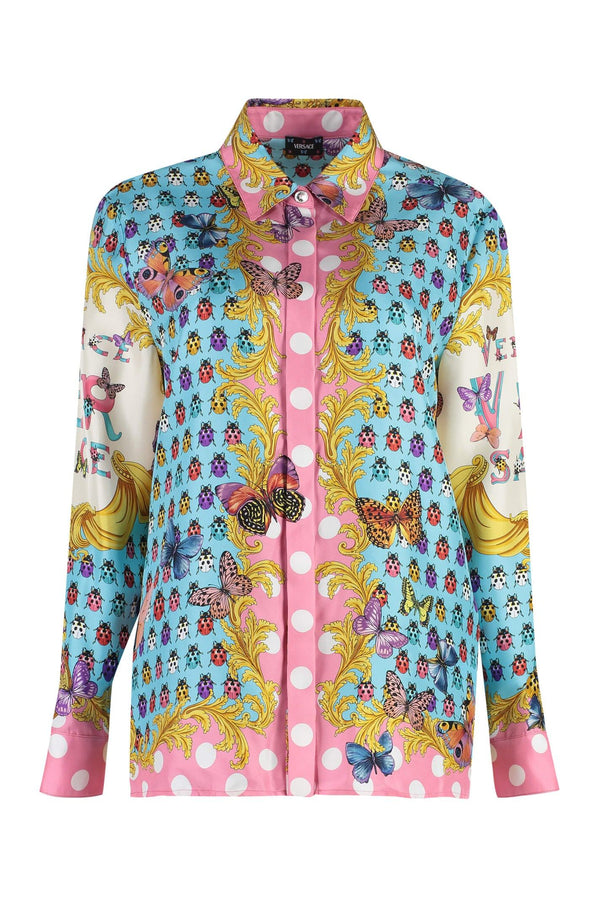 Versace Printed Silk Shirt - Women - Piano Luigi