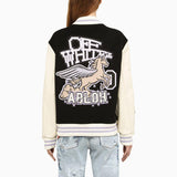 Off-White Black\/white Padded Bomber Jacket - Women - Piano Luigi