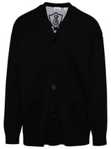 Burberry Chesterfield Cardigan In Black Wool Blend - Men - Piano Luigi