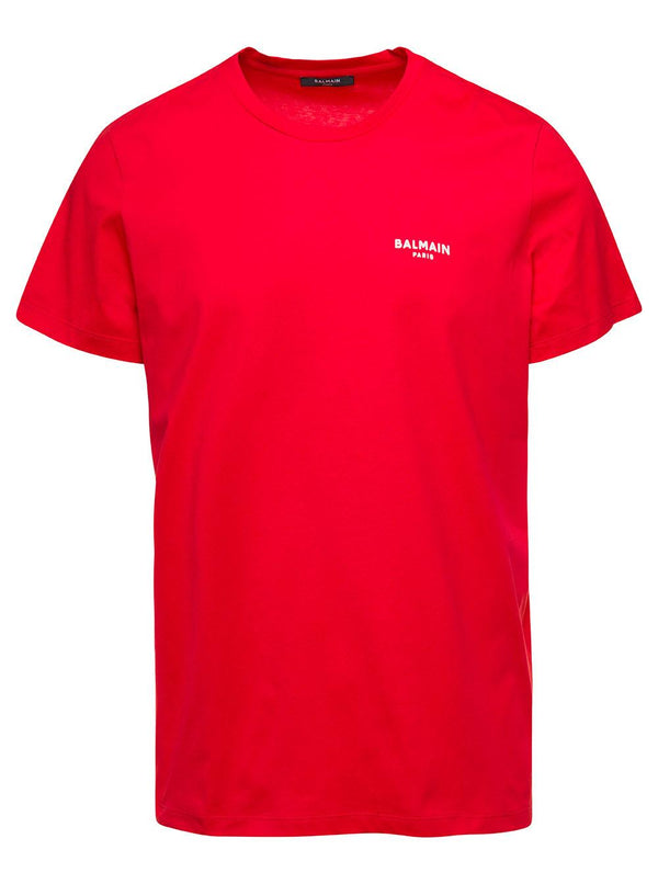 Balmain T-shirt In Red Cotton - Men - Piano Luigi