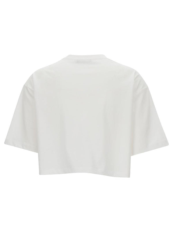 Balmain Laminated Cropped T-shirt - Women - Piano Luigi