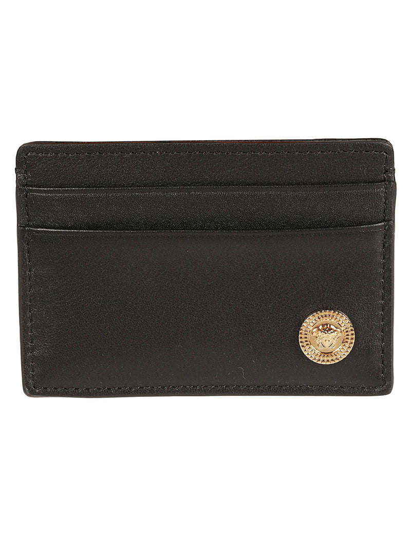 Versace Medusa Button Embellished Card Holder - Men - Piano Luigi