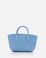 Bottega Veneta Cerulean Blue Leather Mini Cabat Handbag - Women - Piano Luigi