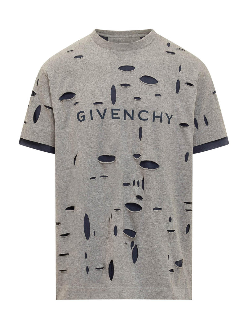 Givenchy Oversized T-shirt In Destroyed Cotton - Men - Piano Luigi