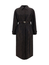 Fendi Monogram Jacquard Trench Coat - Women - Piano Luigi