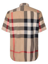 Burberry Summerton Check Motif Beige Shirt - Men - Piano Luigi