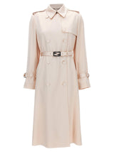 Fendi Double-breasted Silk Trench Coat - Women - Piano Luigi