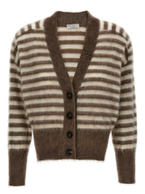 Brunello Cucinelli Striped Cardigan - Women - Piano Luigi