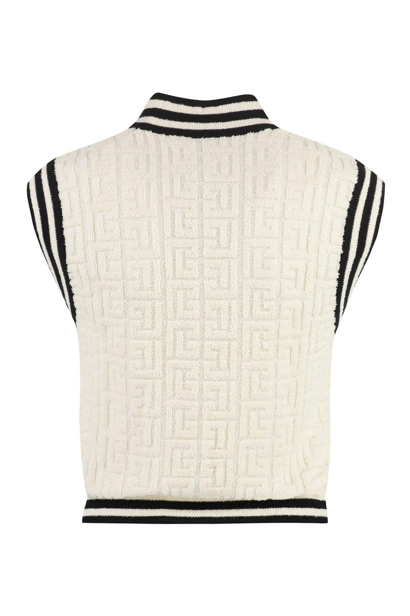 Balmain Knitted Wool Vest - Women - Piano Luigi