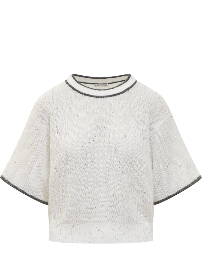 Brunello Cucinelli Dazzling &amp; Sparkling Linen Sweater - Women - Piano Luigi