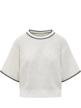 Brunello Cucinelli Dazzling &amp; Sparkling Linen Sweater - Women - Piano Luigi