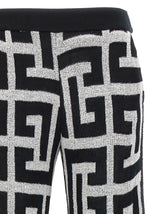 Balmain Logo Pattern Pants - Women - Piano Luigi