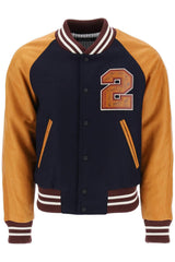 Dsquared2 College Bomber Jacket In Blue - Men - Piano Luigi