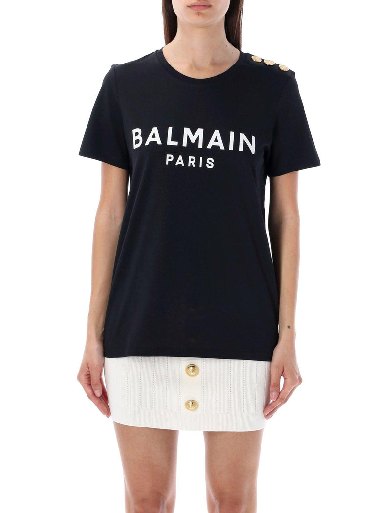 Balmain Flocked Paris T-shirt - Women - Piano Luigi