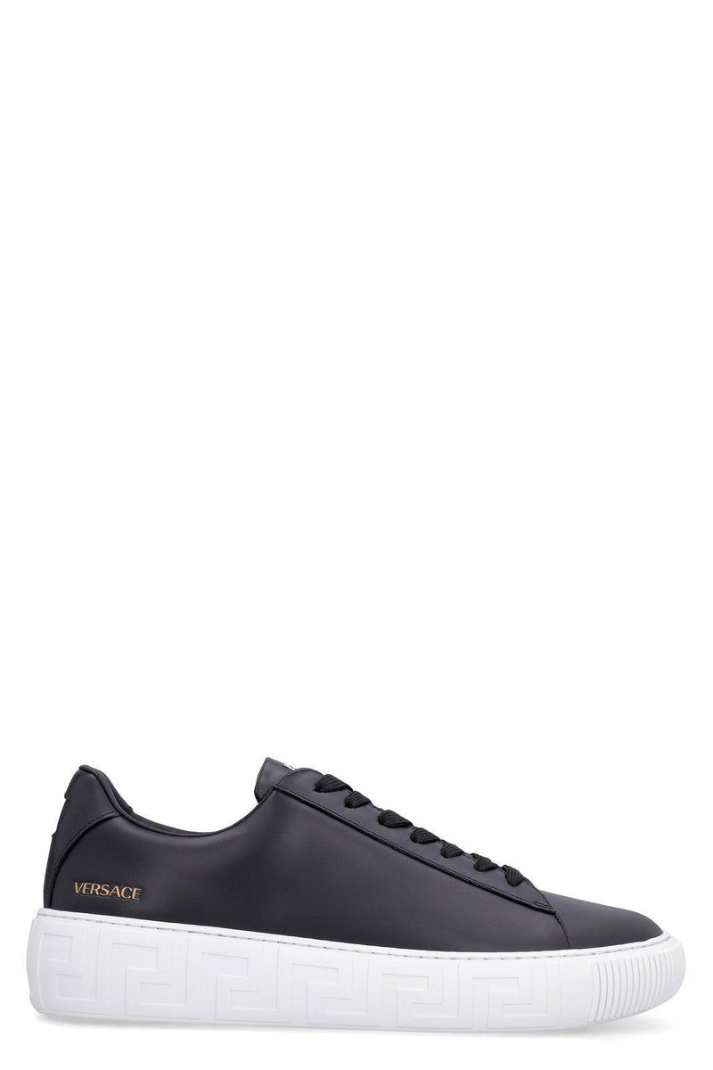 Versace Greca Logo Patch Sneakers - Men - Piano Luigi