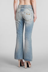 Balmain Jeans In Blue Cotton - Women - Piano Luigi